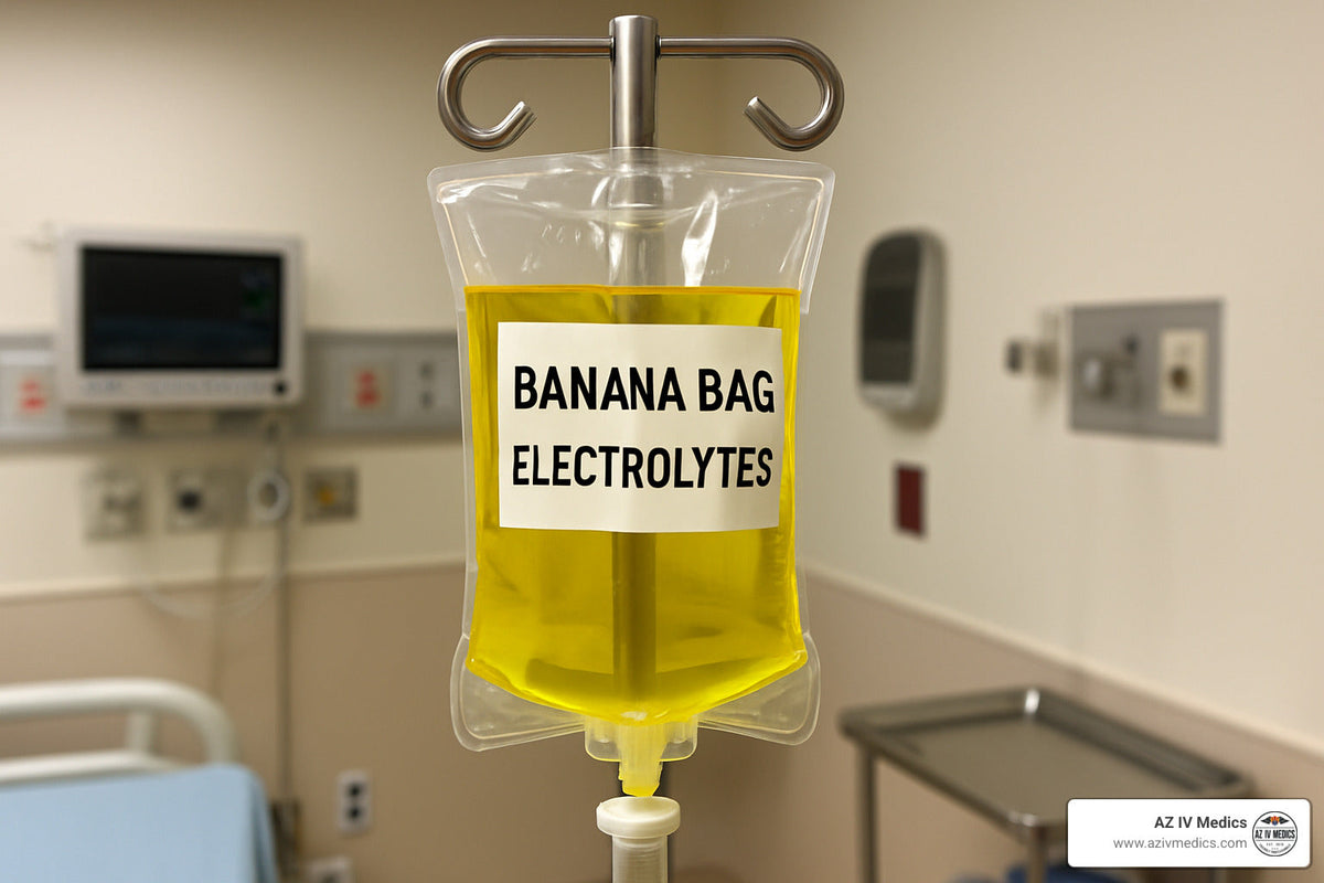 IV bag labeled
