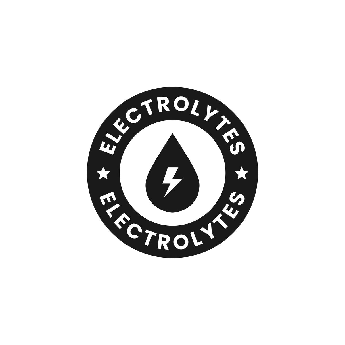 Black circle badge with