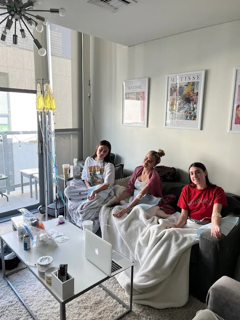 Three AZ IV Medics patients receiving IV therapy together at home