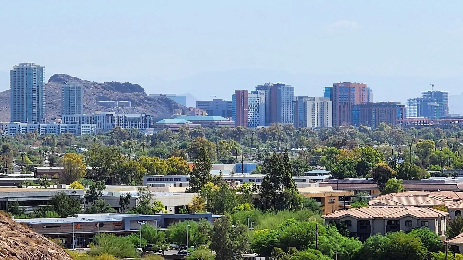 Tempe skyline and A Mountain at sunset